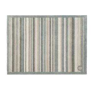 Sage Stripe Washable Doormat - 65x85cm