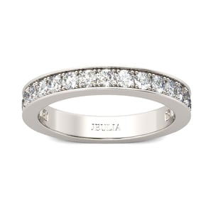 Jeulia Simple Channel Set Sterling Silver Women's Band