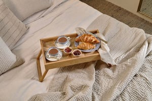 nkuku Pawi Mango Wood Breakfast Tray | Serveware | One Size | Natural