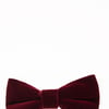 Wine velvet bowtie