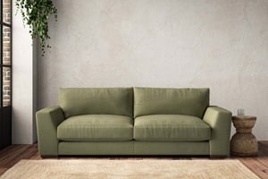 nkuku Guddu Large Sofa | Make To Order | Brera Linen Sage | No Colour