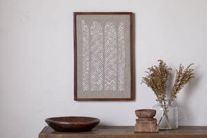 nkuku Samaya Hand Stitched Wall Art | Decorative Accessories | One Size | Natural