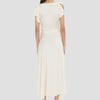 Victoria Beckham Drape Midi Dress In Ivory - 6 - Womens