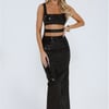 Shimmering Crown Sequin Maxi Dress Black