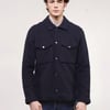 Reiss Textured Wool Jacket in Navy