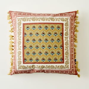Indian Beauty Beaded Cushion Cover