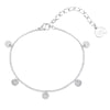 Textured Circle Bracelet Silver