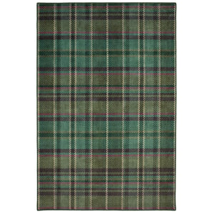Isla Plaid Emerald Eco-Washable Rug - 185x275cm