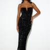 Party Mood Sequin Maxi Dress Black
