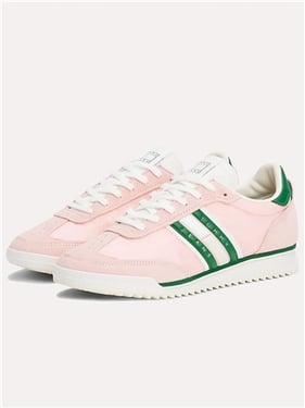 Tommy Jeans Womens Leather Cleat Classic Runner Trainers - Delicate Pink - 40