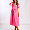 Pink Gingham Midi Dress - 20