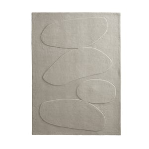 Sculptured Wool Rug Pebble Oatmeal - 200x290cm