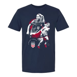 Unisex USWNT Lindsey Heaps Graphic Navy Tee / 3X