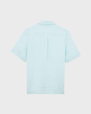 Vilebrequin - Men Bowling Shirt Solid - Shirt - Charli - Blue - Size XL