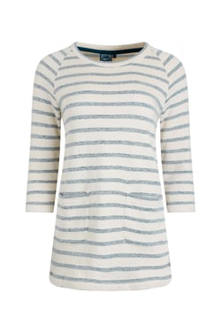 Weird Fish Ives Loopback Stripe Tunic Top Mint Size 8