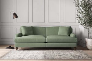 nkuku Deni Sofa | Make To Order | Grand | Brera Linen Jade