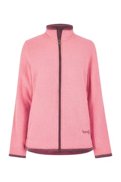 Weird Fish Ariana Full Zip Grid Fleece Light Coral Size 10