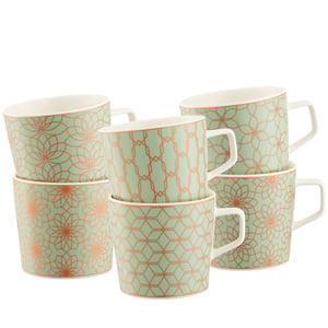 Aynsley Sage & Copper Mugs Set of 6 - Extra 25% off with LC25
