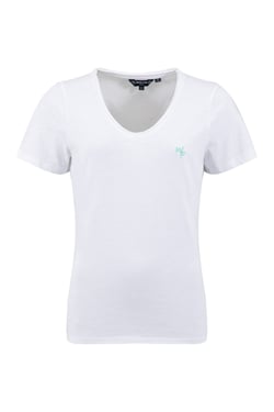 Weird Fish Hailey V-Neck T-Shirt White Size 8