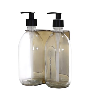Gold Double Wall Mounted Soap Dispenser