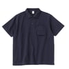 Jackman Dotsume Pocket Polo Navy