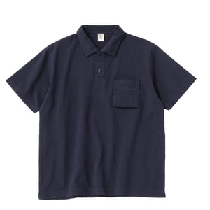 Jackman Dotsume Pocket Polo Navy