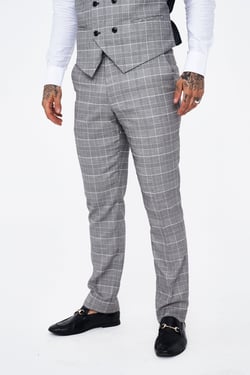 Ross Grey Check Trousers