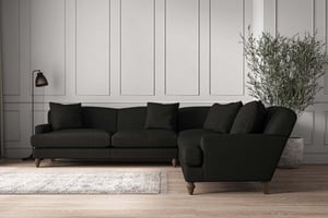 nkuku Deni Corner Sofa | Make To Order | Grand | Brera Linen Charcoal