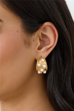 18k Gold Plated Cleo Earrings Gold
