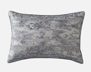 QE Home Fergana Pillow Sham, Geometric, Grey, Queen