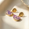 Amethyst February Birthstone Statement Earrings