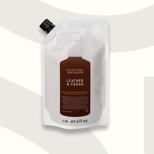 Leather & Cedar Body & Hand Wash 1.2L Refill