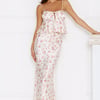 Comfort Zone Satin Maxi Skirt Print