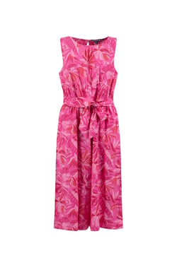 Weird Fish Nalani Printed Viscose Jumpsuit Hot Pink Size 16