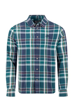 Weird Fish Lando Long Sleeve Check Shirt Dark Blue Size 4XL
