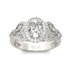 Jeulia Antique Oval Cut Sterling Silver Ring
