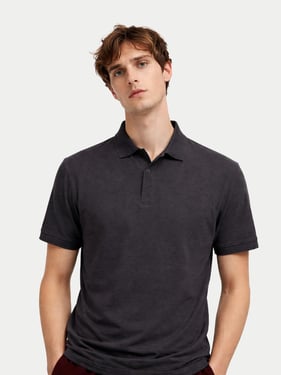 Cashmere Silk Polo Shirt - 2XL / charcoal / MK250-7021/0000