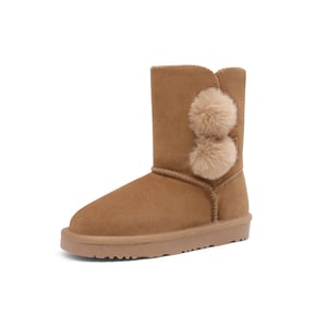 DREAM PAIRS  FuzzyChic Kid s Lolly  Sheepskin Fur Kids Boots
