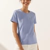Stretch-Knit Bamboo Classic Basic Tee BELLE - Periwinkle / Crew Neck / S
