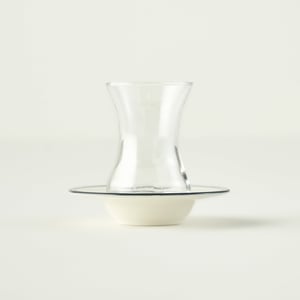 Bon Appetit Tea Glass Set with Saucers (6-Piece)