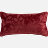 QE Home Laurentian Boudoir Pillow Cover, Botanical, Red, 24" x 12"
