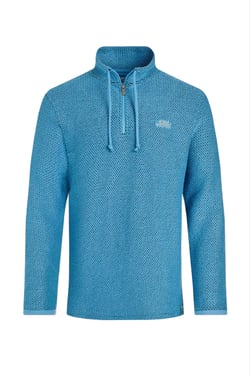 Weird Fish Cruiser 1/4 Zip Macaroni Sweatshirt Pacific Blue Size XL