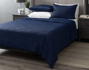 QE Home Cool Touch Blanket in Midnight, Blue, Queen