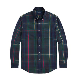 Polo Ralph Lauren Custom Fit Button Down Check Shirt Green / Navy Multi