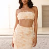 Hotel Lobby Strapless Crop Top Yellow
