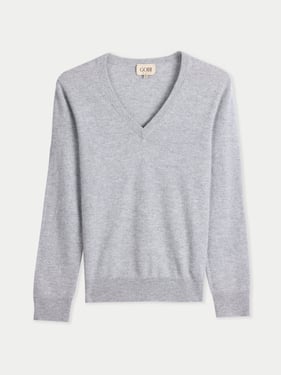 Timeless Cashmere V-Neck Sweater - XL / high rise / WK1069-1299/0000