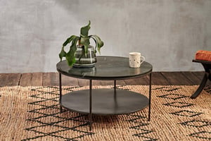 nkuku Karoko Marble Coffee Table | Tables | One Size | Black