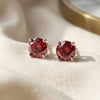 Ruby Moissanite Crystal Sterling Silver Earrings