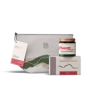 Hand & Body Cream with Soap Gift Bag - Wild Scottish Raspberry
