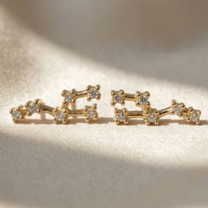 Taurus Star Sign Constellation Astrology Tiny Zodiac Earrings